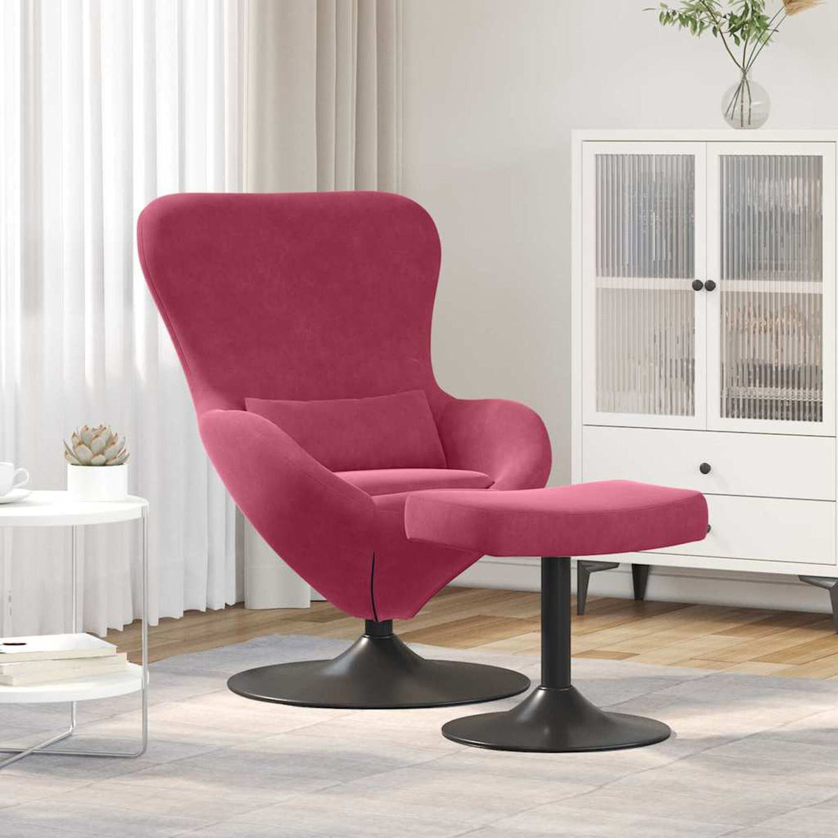 Cosmo – Rouge bordeaux / Avec repose-pieds