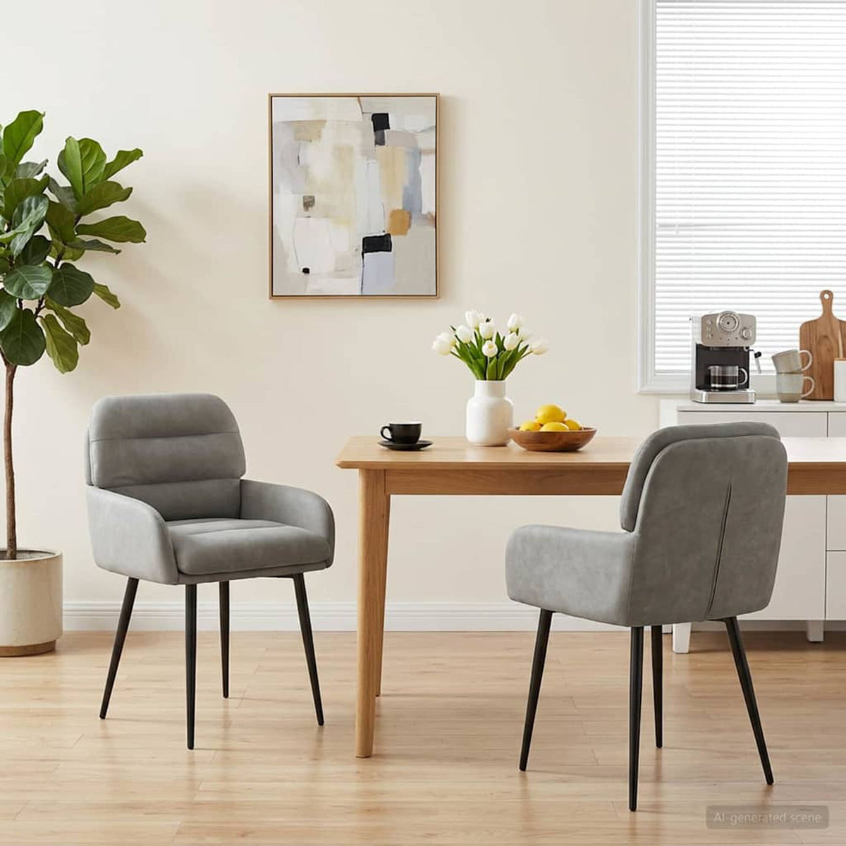 Chaises Félix autour d’une table