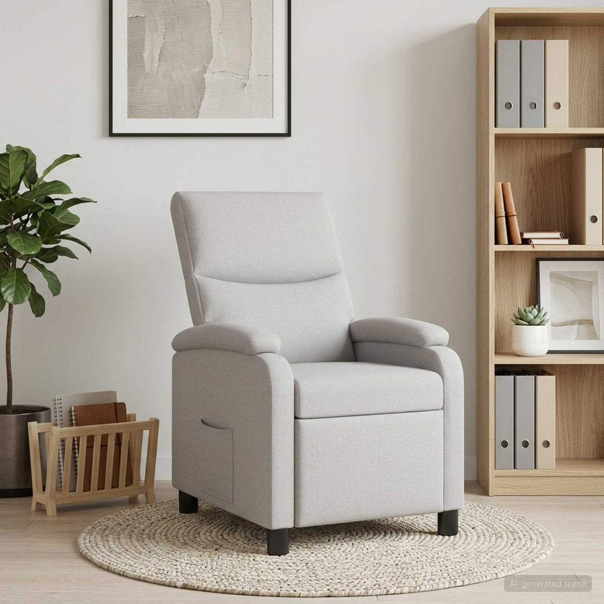 Repos – Tissu gris nuage / Sans massage