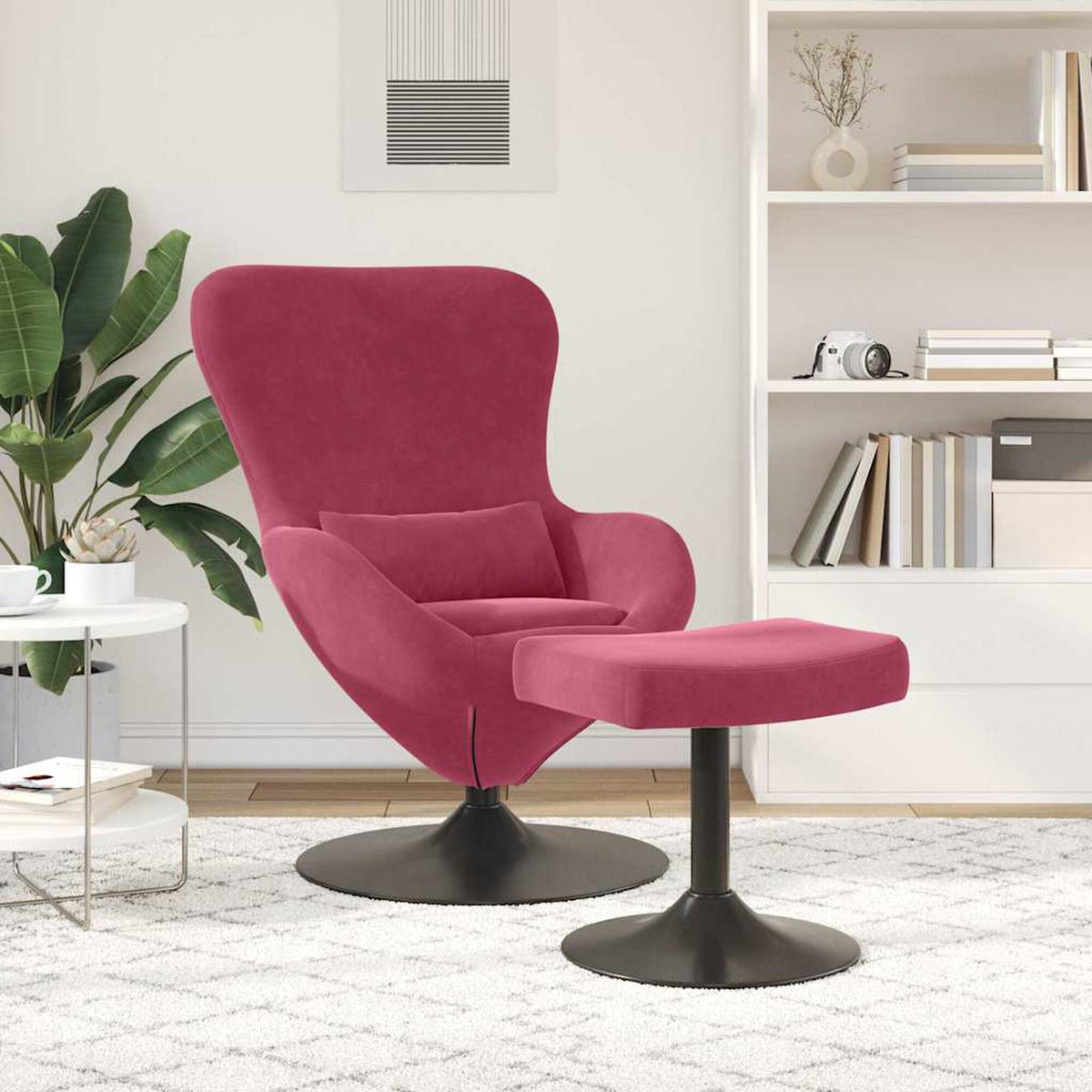 Cosmo – Rouge bordeaux / Avec repose-pieds