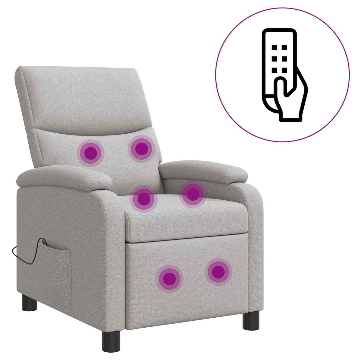Repos – Tissu gris nuage / Avec massage